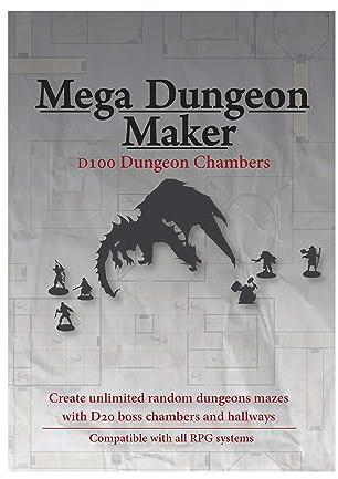 Mega Dungeon Maker: D100 Dungeon Chambers for Fantasy Roleplaying Games (RPG) DnD 5e and more