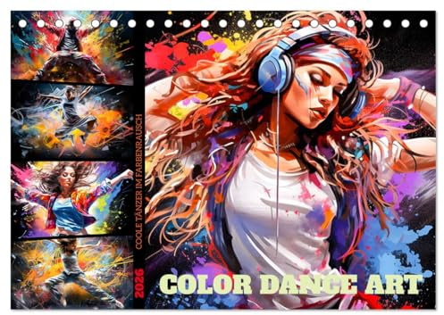 Color Dance Art (Tischkalender 2026 DIN A5 quer), CALVENDO Monatskalender: Jeder Monat präsentiert ein neues faszinierendes Bild, das die Fantasie anregt. (CALVENDO Hobbys)