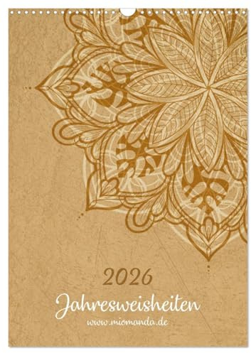 Jahresweisheiten (Wandkalender 2026 DIN A3 hoch), CALVENDO Monatskalender: Spiritueller Kalender mit Illustrationen und Zitaten (CALVENDO Orte)