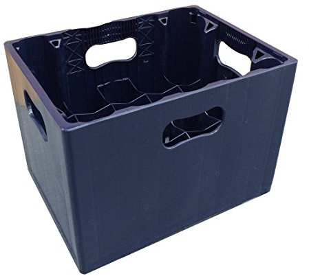 20 Compartment 500ml Beer Cider Bottle Plastic Stacking Crate - Perfect for Homebrew, Wine, Glasses, Recycling Box, Storage, Catering, Milk (10)