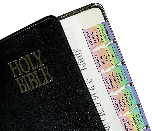 Tabbies Rainbow Bible Indexing Tabs, Old & New Testaments, 80 Tabs Including 64 Books & 16 Reference Tabs, Multi-Colored (58346)