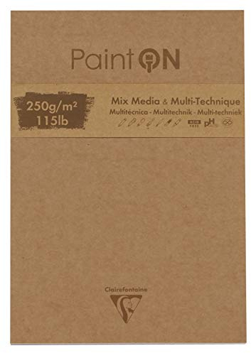 Clairefontaine 975173C Block Paint'On 17,6x25cm 50 Blatt 250g sortiert