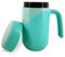 Klaraber Ceramic Travel Mug 12oz, 350ml Ceramic Liner Insulated Mug with Leak Proof Lid and Handle, Perfect for Coffee or Tea, Suitable for Using at Home, Office or School(Green)