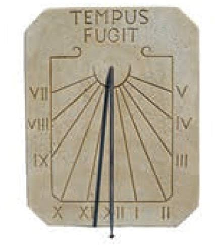 CATART Reloj de Sol para Decorar la Pared Modelo Tempus Fugit 3X38X48cm. | Hormigón Piedra | Reloj Sola para Exterior | Peso: 10Kg.
