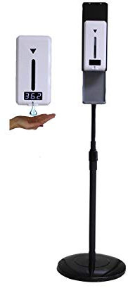 WSJTT Distributeur Automatique de Gel Hydroalcoolique avec Thermomètre sans Contact Protection maximale
