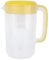 Yardwe 4000ml Large Plastic Pitcher with Lid Heat Resistant Hot Cold Water Carafe Water Jug for Juice Beverage Jar Ice Tea Kettle Yellow