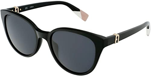 Furla Damen Sfu469 Sonnenbrille, schwarz (Shiny Black), 52