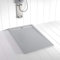 Shower Online Receveur de douche en résine FLOW - 90x150 - Texture Ardoise - Antidérapant - Chocolate RAL 8017 - Toutes les tailles disponibles - Y compris la Grille en Acier Inoxydable et la Bonde