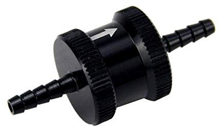 YIJIAN-UMBRELLA Vannes 1/8 Pouces 4mm Non Retour Simple Carburant clapet Anti-Retour en Alliage d'aluminium Essence Diesel (Color : Black)