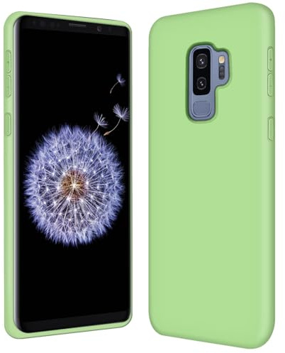 CoolGadget Schutzhülle TPU für Samsung Galaxy S9 Plus, Silikonhülle, stoßfest, Kratzfest, kabelloses Laden, weiche Innenseite, Grün