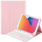 Chstls Clavier Coque pour iPad Mini/Mini 2 / Mini 3 / Mini 4 / Mini 5, Housse Coque Clavier Bluetooth sans Fil Détachable Magnétiquement avec Porte Stylo, Fonction Veille/réveil Automatique - Rose