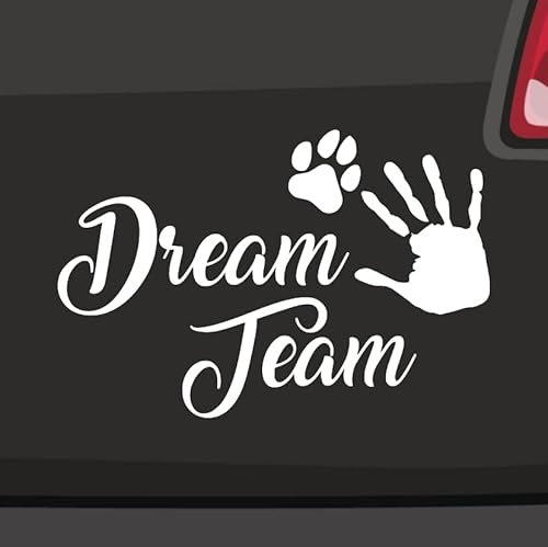 DreamTeam Aufkleber -6 Größen 21 Farben- Freundschaft Hund Haustier Begleithund