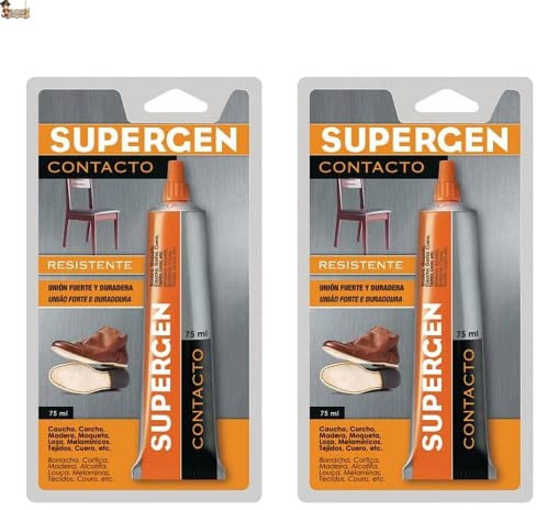BricoLoco.com Colle de contact Supergen extra forte Professionnelle Bois, Chaussures, Caoutchouc, Liège, Unions solides et durables Bricolage et réparation (2 75 ml)