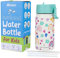 SOLARA Metal Water Bottle for Kids, 14oz Double Wall Vacuum Insulated Stainless Steel Kids Water Bottles with Straw, Sipper Bottle for Kids, Keeps Cool for 24hrs and Warm for 12hrs -Rainbow