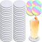 Ocnvlia Dessous de verre rond vide sublimation sous-verre vide sublimation chaleur transfert sous-verres pressés à chaud 42 pièces