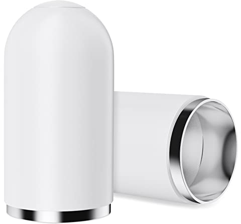 flintronic Magnetische Ersatzkappen Kompatibel Apple Pencil 1. Generation, Magnetische Kappen für Apple Pencil Cap, Weiß (2er-Pack Kappen)