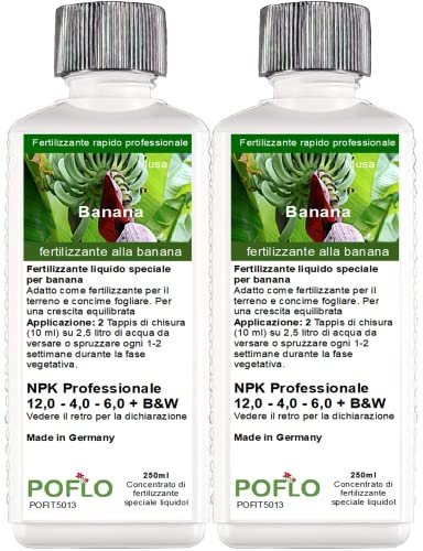 POFLO Fertilizzante per piante di banana Fertilizzante Musa Fertilizzante HIGHTECH per piante di banana (500 ml)