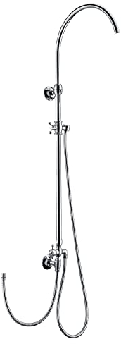 PaulGurkes Dusche Nostalgie Chrom Regendusche Set Aufputz