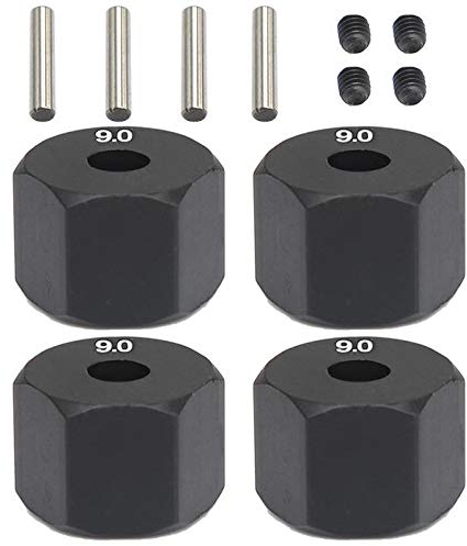 PAMENET 4 StüCk 12MM Rad Sechskant Nabe Dicke für 1/10 RC Crawler Axial SCX10 Traxxax Trx4 RC Auto Teil, 9Mm