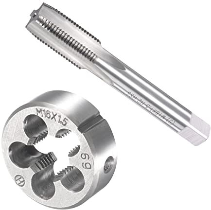 QUARKZMAN M16 x 1,5mm Métrica Máquina Rosca Macho y Redondo Troquel Juego x 1 Juego 4 Flautas Alta Velocidad Acero para Procesamiento Herraje Herramienta