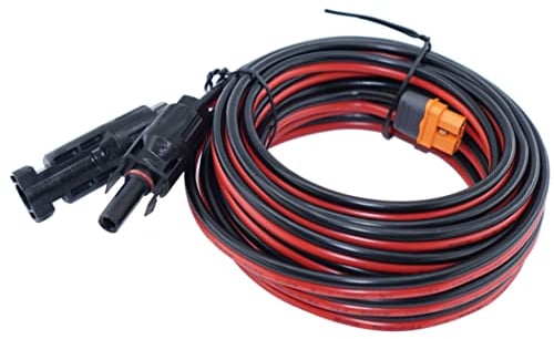 iHaospace Solar auf XT60i-Ladekabel 5m 12AWG XT60i Stecker Kabel Integrated Reverse Protection Kompatibel mit Ecoflow Delta River Anker SOLIX Tragbare Powerstation Solarpanel