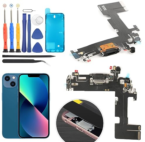 Replacement for iPhone 13 Charging Port Dock Connector for iPhone 13 Charging Port Replacement USB Charger Board Flex Cable Assembly Accessories with Repair Tools