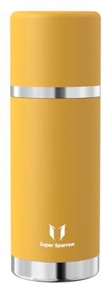 Super Sparrow Stainless Steel Water Bottle - 750ml - Wide Mouth Vacuum Insulated Flask - BPA-Free ThermosBottle - Leakproof Lid Doubles as Cup