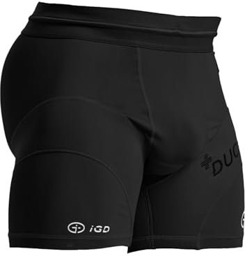 iGD Men's Compression + Ductor Shorts V2 M Black