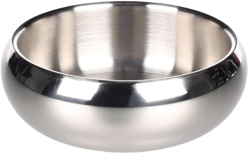 Flamingo Gamelle pour Chien Muna 370 ML - Acier Inoxydable / Inox - Antidérapant - Lavable au lave-vaisselle - 12cm x 5cm x 13cm
