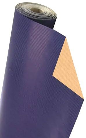 Papier cadeau kraft Bleu de qualité supérieure - 70cm x 20m - grande longueur format économique (Bleu)