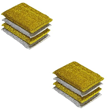 48 Piezas depurador de Lana de Acero Esponja abrasiva esponjas Esponja de Limpieza Almohadilla de Esponja para Lavar Platos Natural paño de Cocina Estropajo Estera de Esponja Metal