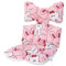 Coussin de Siège Réversible pour Poussette Matelas Universel Soutien Bébé Coussin Réducteur de Landau en Coton pour Enfant Fille Garçon (Lapin Rose)