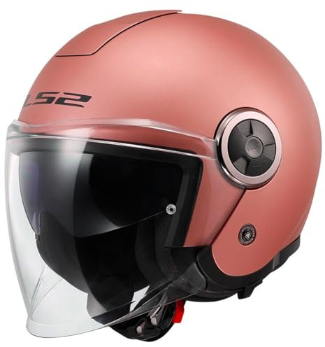 LS2, Jet-Motorradhelm CLASSY SOLID Gold Pink, S