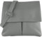 modamoda de T63LEDER Damen Leder Umhängetasche Schultertasche handmade in Italy, Farbe:Telegrau