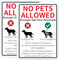 E-HORDE No Pets Allowed Sign, 10x14 Inches “No Dogs Or Pets Allowed Except Service Animals Sign”, Aluminum Sign,UV Protected and Weatherproof Sign for Business, Work Site, Shop Area (2)