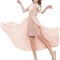 GRACE KARIN Fille Robe Longue de Soirée à Traîne Robe Midi en Mousseline sans Manches Robe à Paillettes Chic et Élégant Or Rose 10-12 Ans