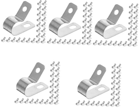 Angoily 250pcs Small Wire Clips Clamp Cord Fixing Clamp Cable Wire Clips for Wall Mounting