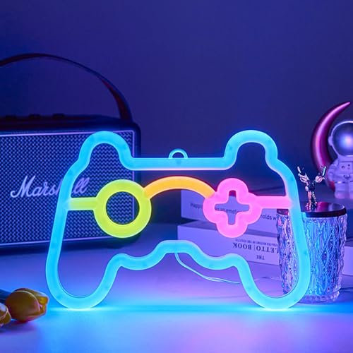 Luz LED de neón Gamer, cartel de neón para juegos, USB y batería, para Internet, cafetería, sala de juegos, bar, fiesta, decoración
