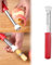 XQMMGO Dénoyauteur de Pommes 2 en 1 - En Acier Inoxydable - Avec Éplucheur - Exfoliant les Poires - Aubépine - Tarte (Rouge)