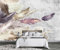 Tapete Kinderzimmer Fototapete Vintage-Feder-Aquarell Tapeten Vliestapete Modern Schlafzimmer Wandtapete Bildtapete Wand Dekoration -D007-400cmX260cm