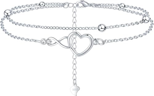 MOROTOLE Silber Armband Damen 925 Mehrlagiges Unendlichkeitsarmband Freundschaftsarmband für Damen Silber 925 Damen Armband Damen Silber