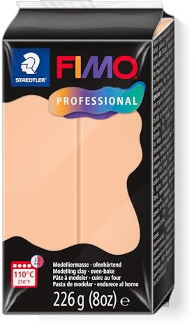 STAEDTLER FIMO Professional 8042 - Pasta per modellare il forno, appositamente progettata per professionisti e artisti, prodotto singolo Cameo, 8042-435