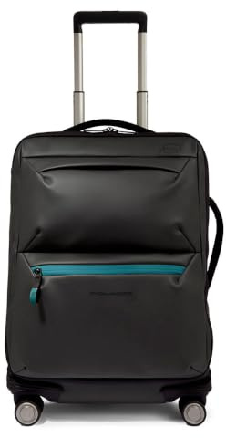 PIQUADRO - Trolley Cabina Slim 4 Ruote Tessuto Resistente - Unisex - Rosa | Salvaspazio, Elegante e Professionale, Manico telescopico, Leggero, Trasferte, Resistente all'Acqua