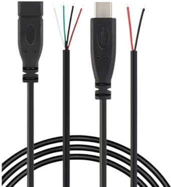 2pin 4pin USB 2,0 Typ C Männlich Weiblich Stecker Verlängerung Draht Schweißen Typ USB-C DIY Reparatur Kabel Ladegerät Stecker(4 pin tpc male,5pcs)