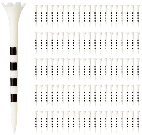 Amazon Basics Tee da Golf in Plastica, 8,3cm, Confezione da 100, Bianco