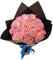 CUCUFA Bouquet de Roses Glitter 1 Ensemble de Bouquet Rose Artificiel Comprend 12 Fleurs, 12 Tige, 2 Papier d'emballage et 2 Ruban romantiques éternel fulgurants, Rose