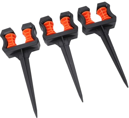 Oytrui Garden Hose Guide Spike, 3PCS ABS Hose Holder Roller for Precise Watering, with Hose Guard to Prevent Wear, for Garden Lawns Landscape Watering Agricultural Irrigation
