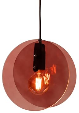 it's about RoMi Hängeleuchte Toledo - Braun - 22x25x278.5cm | Rund - Modern - Metall - Hängelampe & Pendellampe - Lampe Wohnzimmer & Schlafzimmer - Pendelleuchte Esstisch
