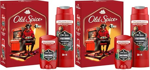 Old Spice Gamer Geschenkset für Männer mit Wolfthorn Deostick und Duschgel, 24/7 Frischhh bei täglicher Anwendung, langanhaltender Duft in Parfumqualität (Packung mit 2)