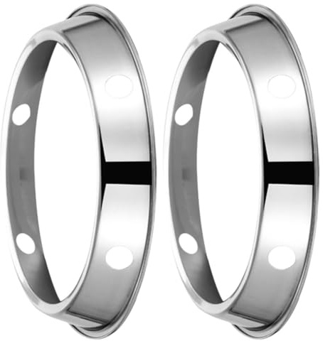 Stainless Steel Gas Stove Pot Bracket 2pcs Silver Burner Ring | Kitchen Wok Holder, Oil Resistance, High Temperature Resistance, Silver Finish